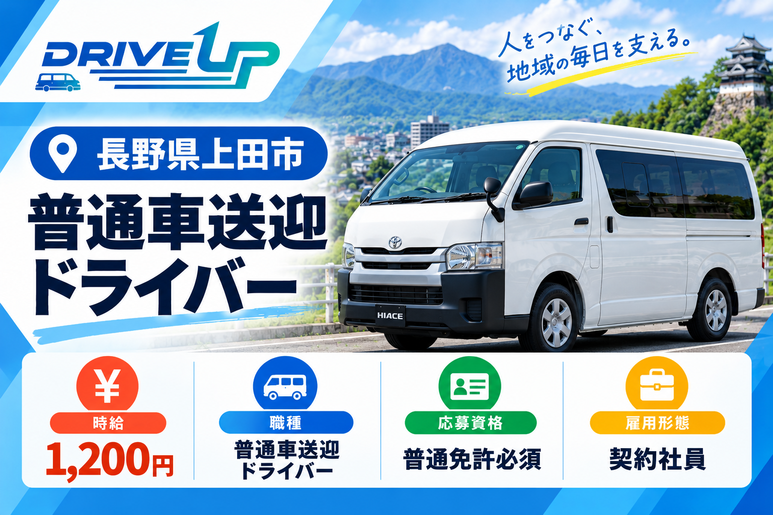 普通車送迎ドライバー募集
